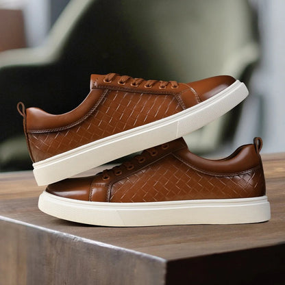 SNEAKER IN PELLE INTRECCIATA